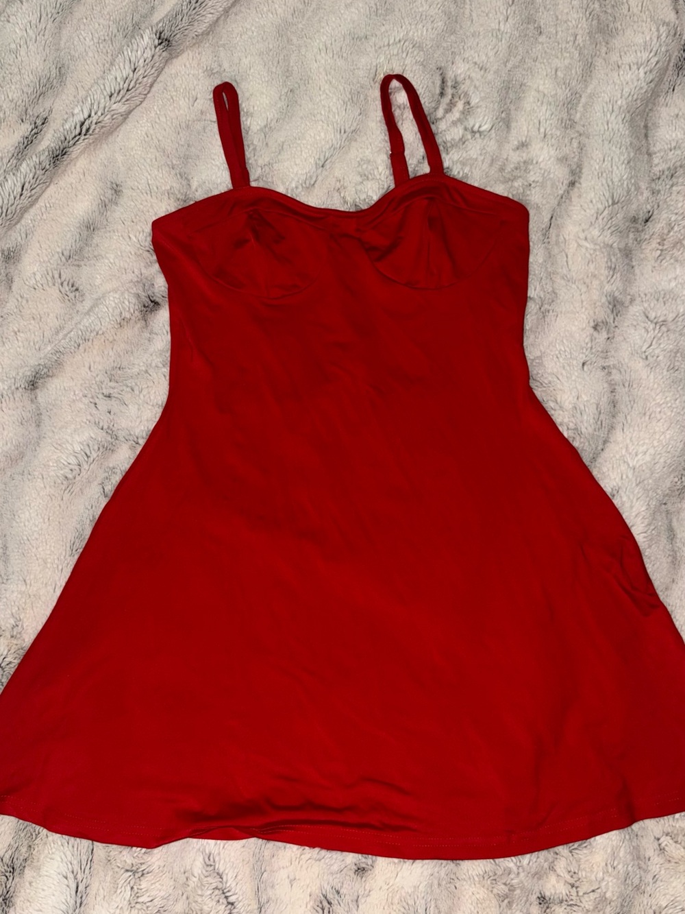 SHEIN Red Spaghetti Strap Mini Dress